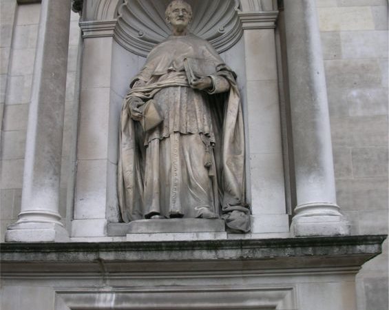 Statue outside the Church of the Immaculate Heart of Mary, popularly known as Brompton Oratory, in London, from wikipedia